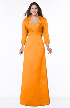 ColsBM Erica Orange Traditional Criss-cross Straps Satin Floor Length Pick up Mother of the Bride Dresses
