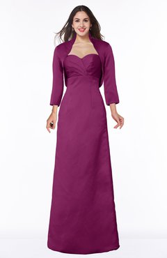 ColsBM Erica Raspberry Traditional Criss-cross Straps Satin Floor Length Pick up Mother of the Bride Dresses