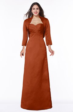 ColsBM Erica Rust Traditional Criss-cross Straps Satin Floor Length Pick up Mother of the Bride Dresses