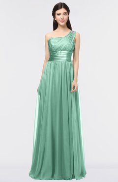 Bridesmaid Dresses Beryl Green color Floor Length Chiffon Natural 500 ...