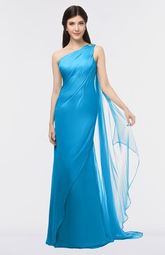 ColsBM Helena Blithe Elegant Asymmetric Neckline Sleeveless Zip up Floor Length Bridesmaid Dresses