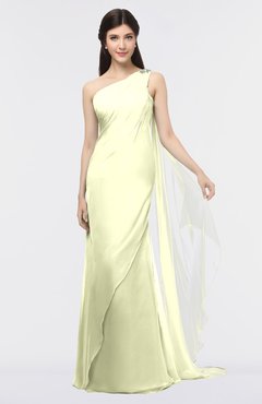 ColsBM Helena Cream Elegant Asymmetric Neckline Sleeveless Zip up Floor Length Bridesmaid Dresses