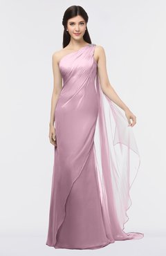 ColsBM Helena Lilas Elegant Asymmetric Neckline Sleeveless Zip up Floor Length Bridesmaid Dresses