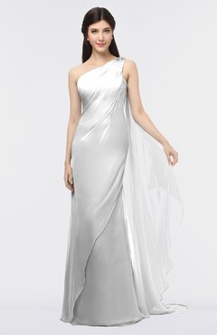 ColsBM Helena Nimbus Cloud Elegant Asymmetric Neckline Sleeveless Zip up Floor Length Bridesmaid Dresses