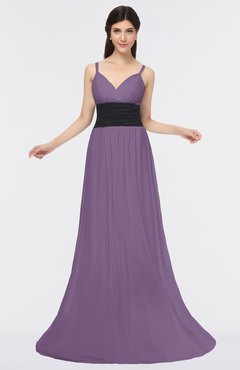 ColsBM Piper Chinese Violet Plain A-line Spaghetti Zip up Floor Length Bow Bridesmaid Dresses