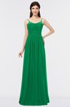 ColsBM Abril Green Classic Spaghetti Sleeveless Zip up Floor Length Appliques Bridesmaid Dresses