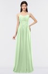 ColsBM Abril Pale Green Classic Spaghetti Sleeveless Zip up Floor Length Appliques Bridesmaid Dresses
