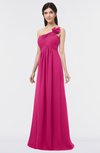 ColsBM Tiffany Beetroot Purple Elegant A-line Asymmetric Neckline Floor Length Flower Bridesmaid Dresses