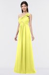 ColsBM Tiffany Pale Yellow Elegant A-line Asymmetric Neckline Floor Length Flower Bridesmaid Dresses