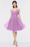 ColsBM Alisha Orchid Sexy A-line Sleeveless Zip up Knee Length Ruching Bridesmaid Dresses