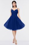 ColsBM Alisha Sodalite Blue Sexy A-line Sleeveless Zip up Knee Length Ruching Bridesmaid Dresses