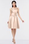 ColsBM Leila Almost Apricot Mature A-line Scoop Sleeveless Ruching Bridesmaid Dresses