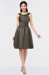 ColsBM Leila Chocolate Brown Mature A-line Scoop Sleeveless Ruching Bridesmaid Dresses