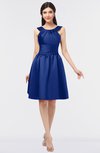 ColsBM Leila Electric Blue Mature A-line Scoop Sleeveless Ruching Bridesmaid Dresses