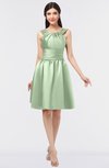 ColsBM Leila Pale Green Mature A-line Scoop Sleeveless Ruching Bridesmaid Dresses