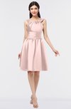 ColsBM Leila Pastel Pink Mature A-line Scoop Sleeveless Ruching Bridesmaid Dresses