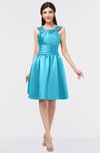 ColsBM Leila Turquoise Mature A-line Scoop Sleeveless Ruching Bridesmaid Dresses