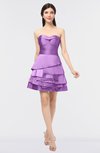 ColsBM Caylee African Violet Sexy Strapless Sleeveless Zip up Plainness Bridesmaid Dresses