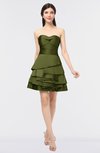 ColsBM Caylee Olive Green Sexy Strapless Sleeveless Zip up Plainness Bridesmaid Dresses