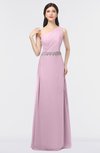 ColsBM Brooklyn Baby Pink Elegant A-line Asymmetric Neckline Sleeveless Floor Length Bridesmaid Dresses