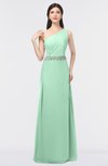 ColsBM Brooklyn Honeydew Elegant A-line Asymmetric Neckline Sleeveless Floor Length Bridesmaid Dresses