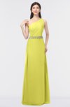 ColsBM Brooklyn Pale Yellow Elegant A-line Asymmetric Neckline Sleeveless Floor Length Bridesmaid Dresses