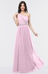 ColsBM Anabella Baby Pink Modern A-line Asymmetric Neckline Zip up Floor Length Bridesmaid Dresses