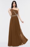 ColsBM Anabella Brown Modern A-line Asymmetric Neckline Zip up Floor Length Bridesmaid Dresses
