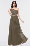 ColsBM Anabella Carafe Brown Modern A-line Asymmetric Neckline Zip up Floor Length Bridesmaid Dresses
