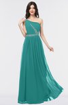 ColsBM Anabella Emerald Green Modern A-line Asymmetric Neckline Zip up Floor Length Bridesmaid Dresses
