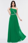 ColsBM Anabella Green Modern A-line Asymmetric Neckline Zip up Floor Length Bridesmaid Dresses