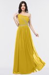 ColsBM Anabella Lemon Curry Modern A-line Asymmetric Neckline Zip up Floor Length Bridesmaid Dresses