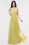 ColsBM Anabella Misted Yellow Modern A-line Asymmetric Neckline Zip up Floor Length Bridesmaid Dresses