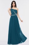 ColsBM Anabella Moroccan Blue Modern A-line Asymmetric Neckline Zip up Floor Length Bridesmaid Dresses