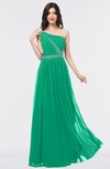 ColsBM Anabella Pepper Green Modern A-line Asymmetric Neckline Zip up Floor Length Bridesmaid Dresses
