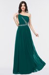 ColsBM Anabella Shaded Spruce Modern A-line Asymmetric Neckline Zip up Floor Length Bridesmaid Dresses