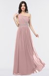 ColsBM Anabella Silver Pink Modern A-line Asymmetric Neckline Zip up Floor Length Bridesmaid Dresses