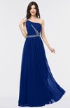 ColsBM Anabella Sodalite Blue Modern A-line Asymmetric Neckline Zip up Floor Length Bridesmaid Dresses