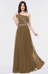 ColsBM Anabella Truffle Modern A-line Asymmetric Neckline Zip up Floor Length Bridesmaid Dresses