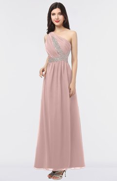 ColsBM Gemma Blush Pink Mature A-line Sleeveless Asymmetric Appliques Bridesmaid Dresses