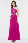 ColsBM Gemma Hot Pink Mature A-line Sleeveless Asymmetric Appliques Bridesmaid Dresses