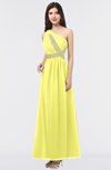 ColsBM Gemma Pale Yellow Mature A-line Sleeveless Asymmetric Appliques Bridesmaid Dresses