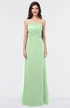 ColsBM Elena Light Green Elegant A-line Strapless Criss-cross Straps Floor Length Appliques Bridesmaid Dresses