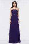 ColsBM Elena Royal Purple Elegant A-line Strapless Criss-cross Straps Floor Length Appliques Bridesmaid Dresses