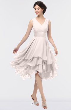 ColsBM Grace Rosewater Pink Elegant V-neck Sleeveless Zip up Ruching Bridesmaid Dresses