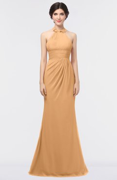 ColsBM Miranda Apricot Antique Halter Sleeveless Zip up Floor Length Bridesmaid Dresses