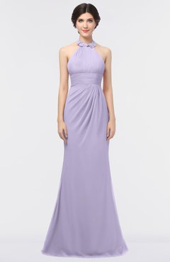 ColsBM Miranda Light Purple Antique Halter Sleeveless Zip up Floor Length Bridesmaid Dresses