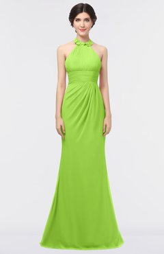 ColsBM Miranda Sharp Green Antique Halter Sleeveless Zip up Floor Length Bridesmaid Dresses