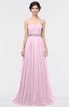 ColsBM Zahra Baby Pink Elegant A-line Strapless Sleeveless Half Backless Bridesmaid Dresses