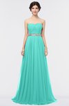 ColsBM Zahra Blue Turquoise Elegant A-line Strapless Sleeveless Half Backless Bridesmaid Dresses